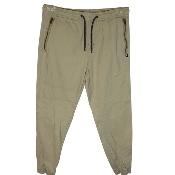 Tony Hawk Joggers Men's Medium Stretch Cuff Khaki Cargo Utility Pants Chino - Picture 1 of 10